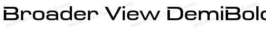 Broader View DemiBold字体转换